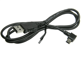 1m USB A-Male to Right Angle Mini B-Male Cable