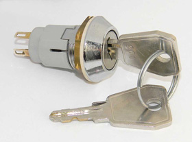 SPDT Key Switch, SPDT, 3 Position, Keyed Same