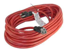 Extension Cord, 50ft. Heavy Duty 12-3 AWG, 15A