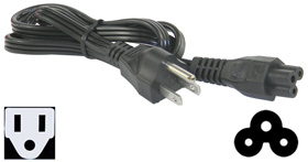 1 meter IEC Notebook Cord Set, C-5