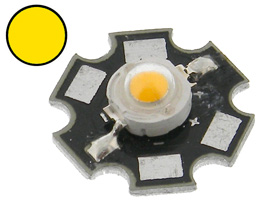 50 lm 1 Watt Yellow Star LED