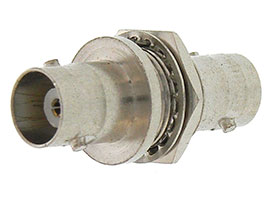 BNC Type Connector, UG-492 Female to Female Bulkhead