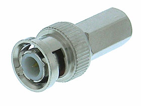 BNC Type Connector, Male Twist-On for RG-6 Cable