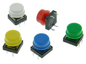 5pcs. Tactile Pushbutton Switches 1ea. RGBYW