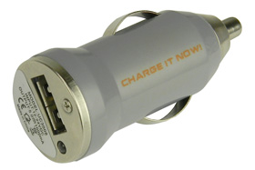 5V,1000mA, Car Charger USB Connector, Gray