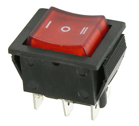 DPDT Rocker Switch, On/Off/On