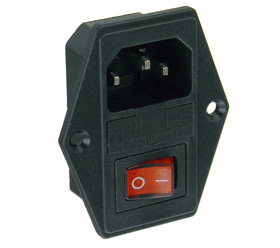 Power Entry Module with Fuse Holder & Switch