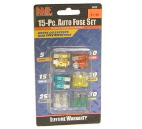 ATC Automotive Fuse Assortment, 15pcs.