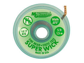 Superwick #425 Solder Braid,  5ft.X .075in. MG Chemical