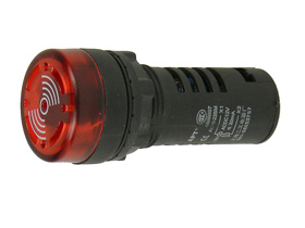 Annuncator 12VAC/DC Red Flash with Beep.