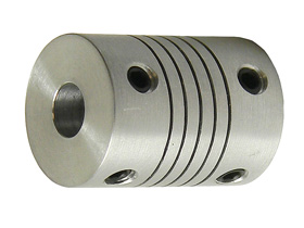 Coupling, Flexible Helical Cut, 6mm to 6.35mm (1/4 inch)