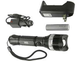 Flashlight, LED 600Lm Cree, Rechargeable