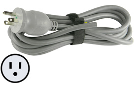 Power Cord, 9ft. Hospital Grade NEMA Plug to Pigtail USED