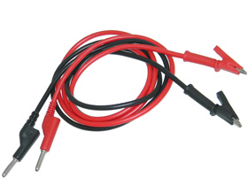 Test Leads, 1m, Silicone Ins, Red & Black Pair