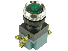 Push Button Switch, Lighted, Green SPST-NC+NO