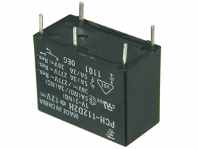 12VDC Relay, SPDT, PC Mount, Tyco