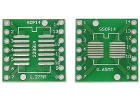 45/64Sq. (18mm) 14 Pin SOP/TSOP Breakout Adapter Board