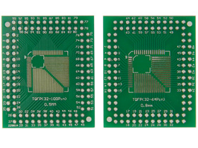 1-13/16 X 1-1/2 47.5 X 38mm  64/100 Pin TQFP Breakout Adapter Board