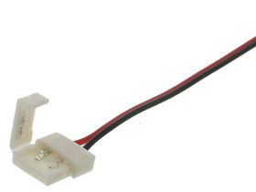 Pigtail Connector for 10mm LED Strips, 5in.