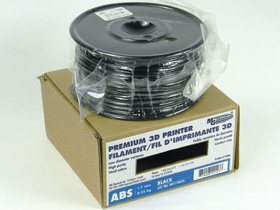 3D Printer Filament, 1.75mm ABS, Black