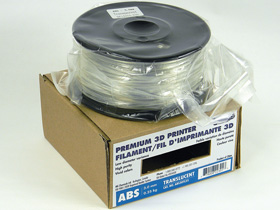 3D Printer Filament, 3.0mm ABS, Translucent