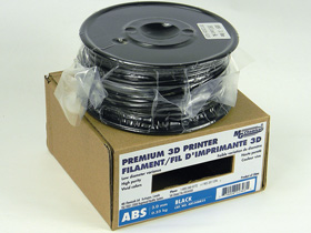 3D Printer Filament, 3.0mm ABS, Black