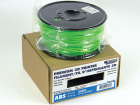 3D Printer Filament, 3.0mm ABS, Green