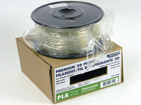 3D Printer Filament, 3.0mm PLA, Translucent