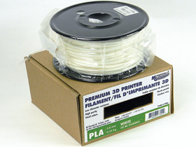 3D Printer Filament, 3.0mm PLA, White