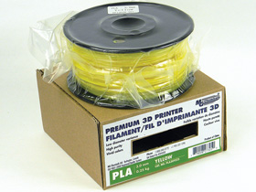 3D Printer Filament, 3.0mm PLA, Yellow