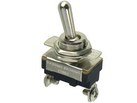 SPST On-Off Full Size Toggle Switch,  12VDC, 15A