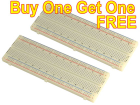 Buy One, Get One Free - Solderless Breadboard, 830 T/P