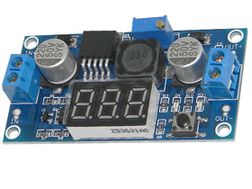 Boost Converter, Adj. 4-35V with Meter