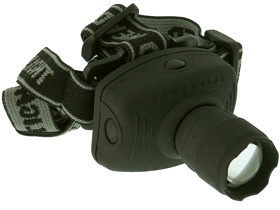 LED Headband Headlamp, 3W, Black