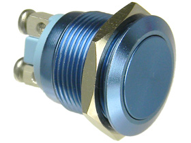 SPST-NO, Push Button Switch, Momentary, Blue