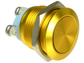 SPST-NO, Push Button Switch, Momentary, Yellow