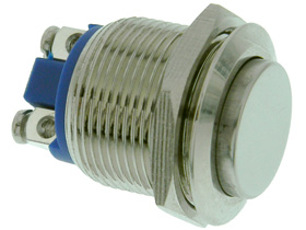 SPST-N.O. Push Button Switch, Stainless Steel