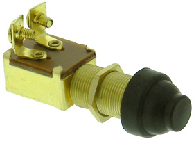 SPST-NO Push Button Starter Switch, 15A