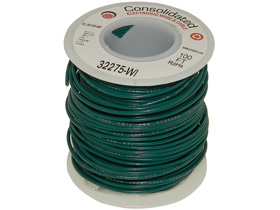 Wire, Solid Copper 22AWG, 100ft. Green