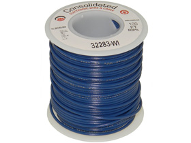 Wire, 22AWG Stranded Copper, 100ft. Blue