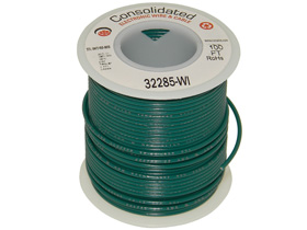 Wire, 22AWG Stranded Copper, 100ft. Green