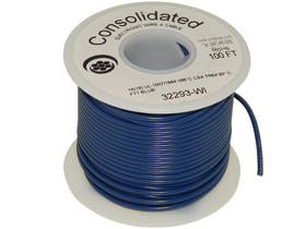 Wire, Stranded Copper, 18AWG, 100ft. Blue