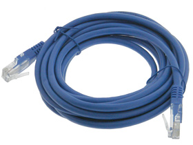 Cat-5e Cable 12ft. Stranded Copper, Blue