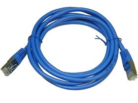 Cat-5e Cable 6ft. Stranded Copper, Shielded, Blue