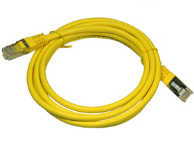 Cat-5e Cable 6ft. Stranded Copper, Shielded, Yellow