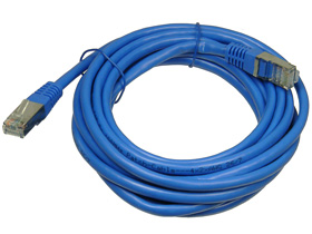 Cat-5e Cable 12ft. Stranded Copper, Shielded, Blue