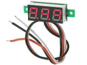 Mini Panel Meter, 3 Wire, 100VDC