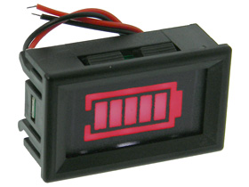 Mini Panel Bargraph Charge Monitor, Snap-In  12V