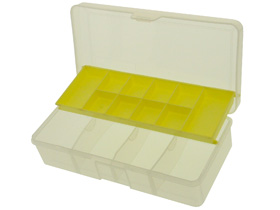 Parts Box, Plastic with Slide Tray 8-1/4 X 4