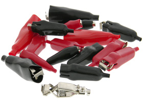 Battery Clips, 16 Pc. Red & Black Set